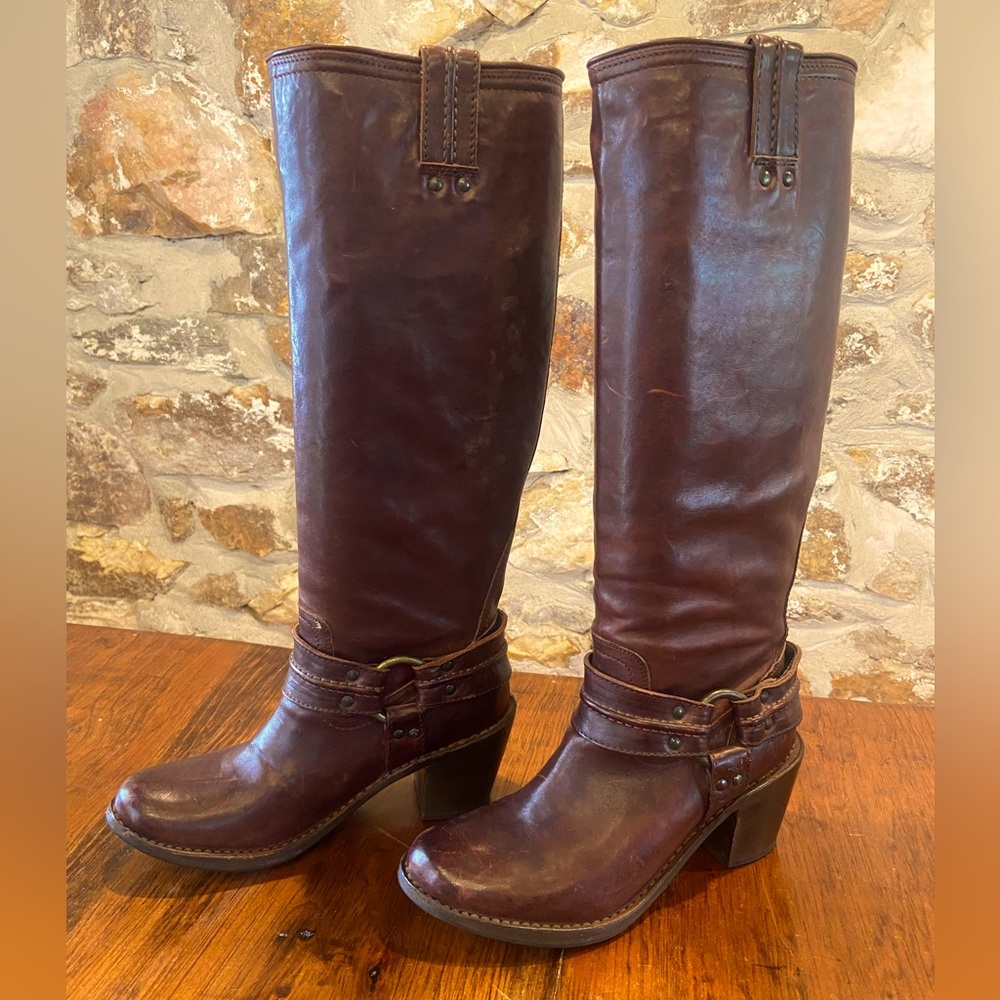 Frye Carmen Harness Tall Boots